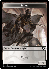 Spirit (0039) // Knight Double-Sided Token [Commander Masters Tokens] | Tacoma Games