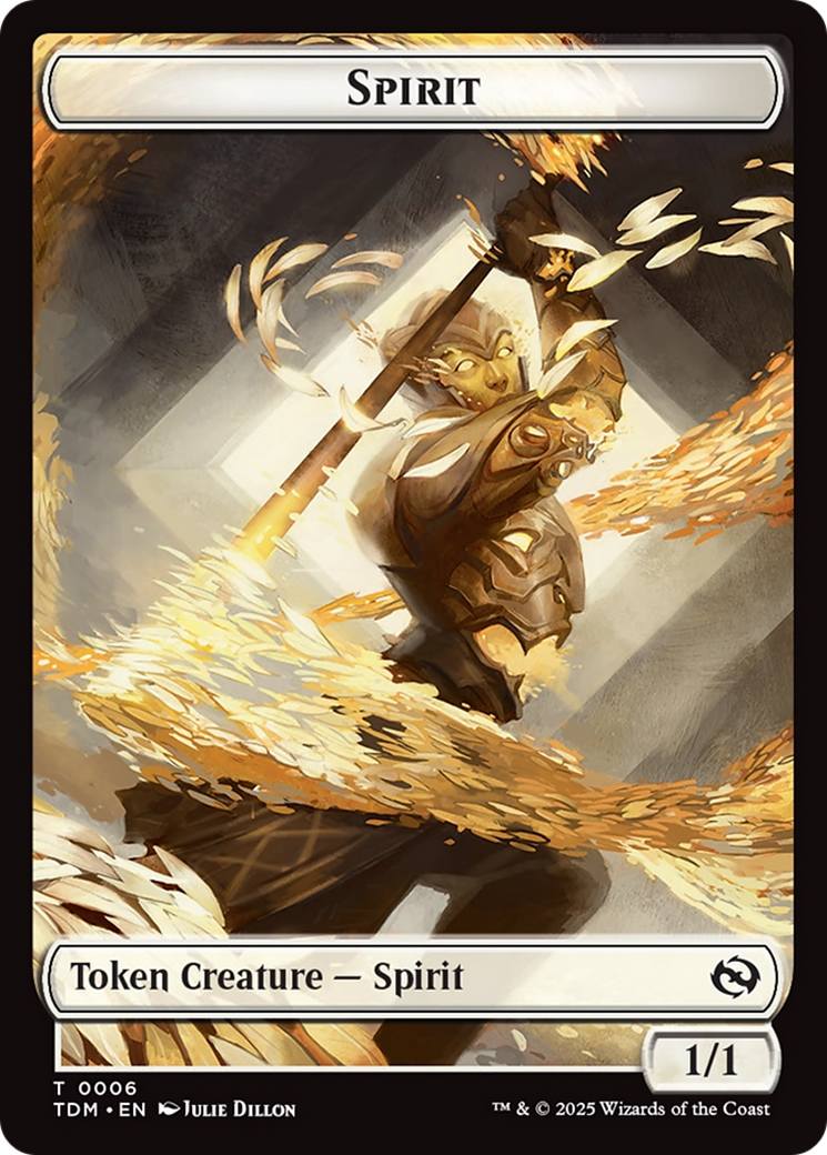 Spirit (0006) // Spirit (0007) Double-Sided Token [Tarkir: Dragonstorm Tokens] | Tacoma Games
