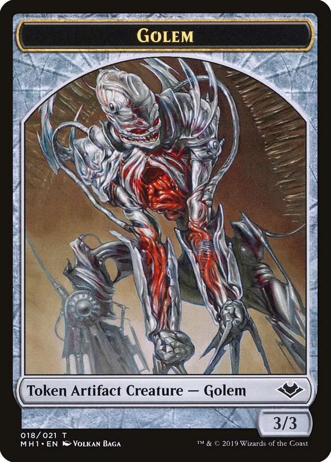 Goblin (010) // Golem (018) Double-Sided Token [Modern Horizons Tokens] | Tacoma Games