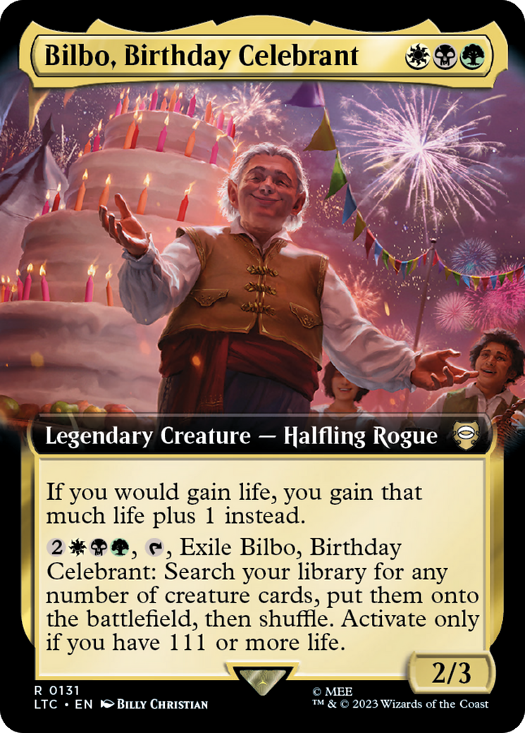 Bilbo, Birthday Celebrant (Extended Art) [The Lord of the Rings: Tales of Middle-Earth Commander] | Tacoma Games