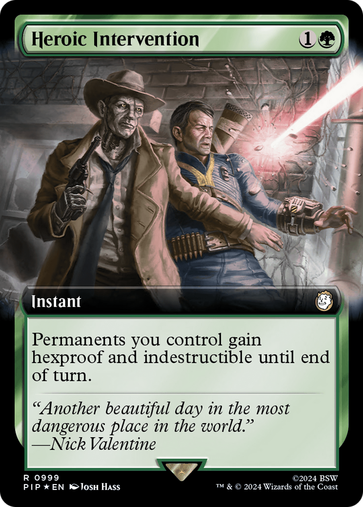 Heroic Intervention (Extended Art) (Surge Foil) [Fallout] | Tacoma Games