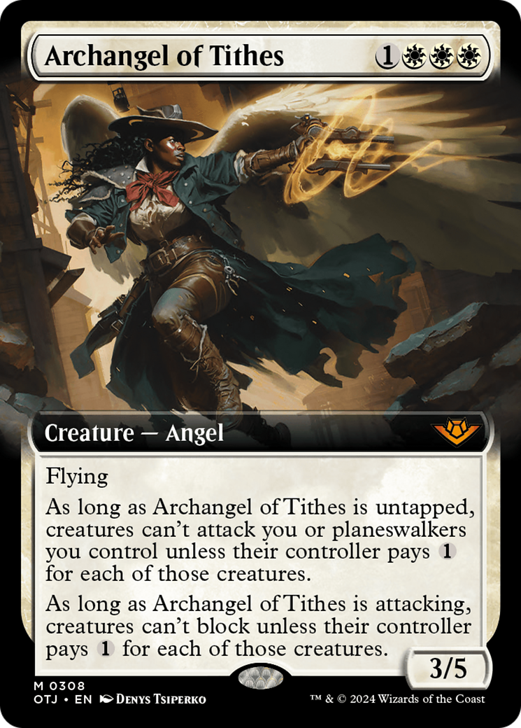 Archangel of Tithes (Extended Art) [Outlaws of Thunder Junction] | Tacoma Games
