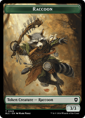 Rat // Raccoon Double-Sided Token [Bloomburrow Commander Tokens] | Tacoma Games