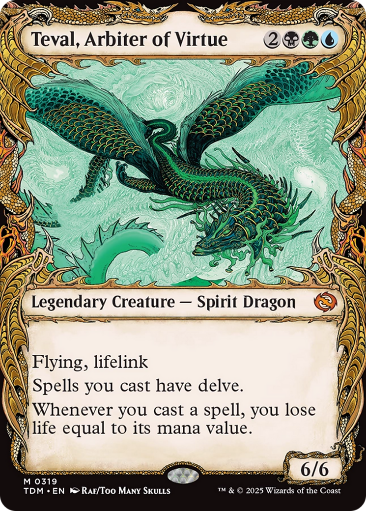 Teval, Arbiter of Virtue (Showcase) [Tarkir: Dragonstorm] | Tacoma Games