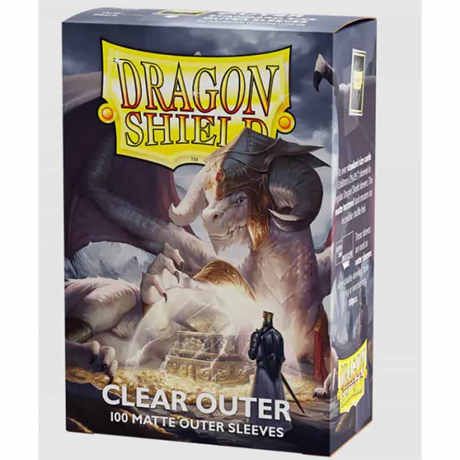 Dragon Shield - Outer Sleeves - Matte Clear, 100ct | Tacoma Games