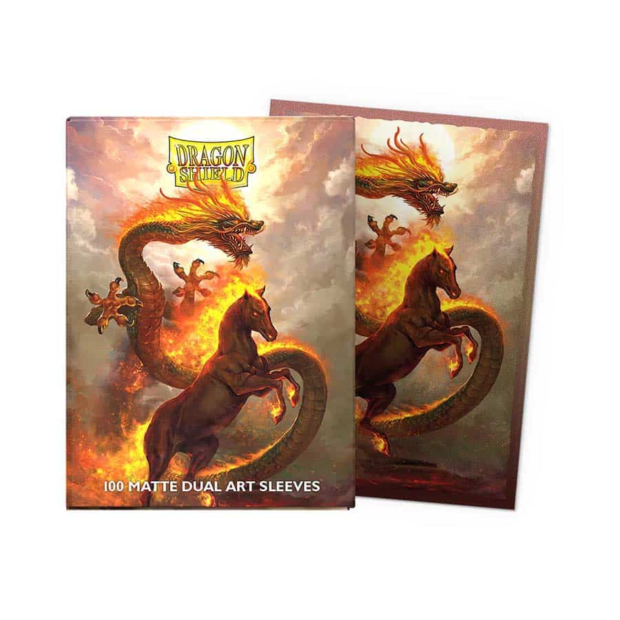 DRAGON SHIELD SLEEVES: DUAL MATTE ART: CHINESE NEW YEAR 2026: YEAR OF THE FIRE HORSE (100CT) | Tacoma Games