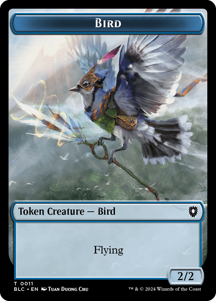 Bird (011) // Fish Double-Sided Token [Bloomburrow Commander Tokens] | Tacoma Games