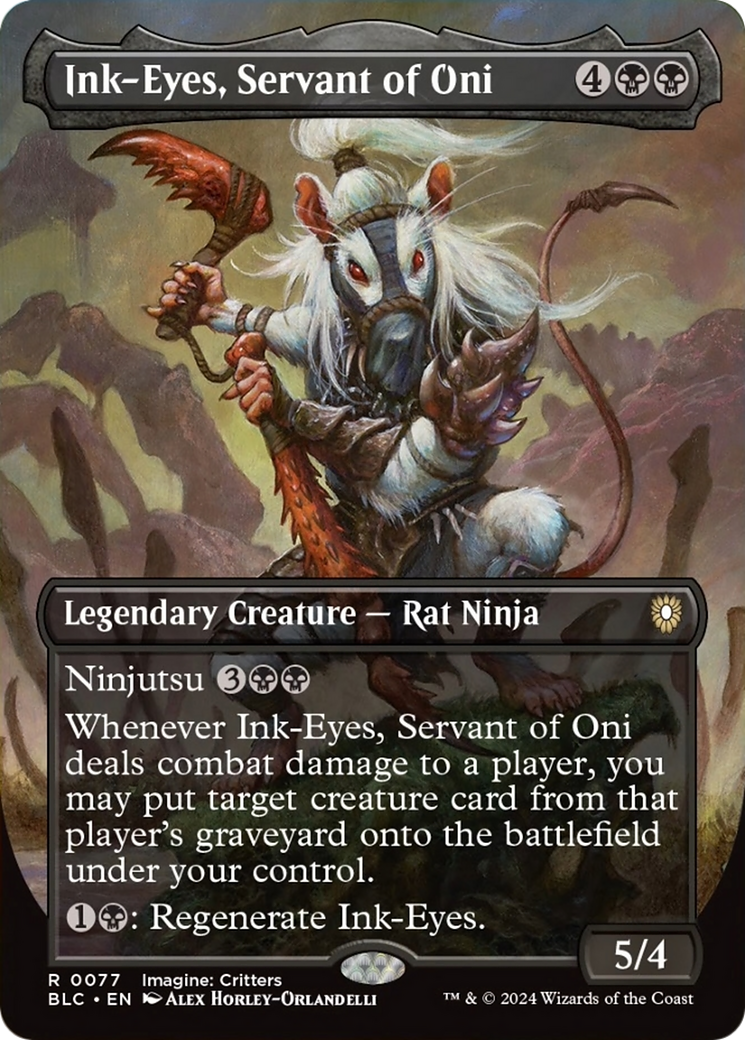 Ink-Eyes, Servant of Oni (Borderless) [Bloomburrow Commander] | Tacoma Games