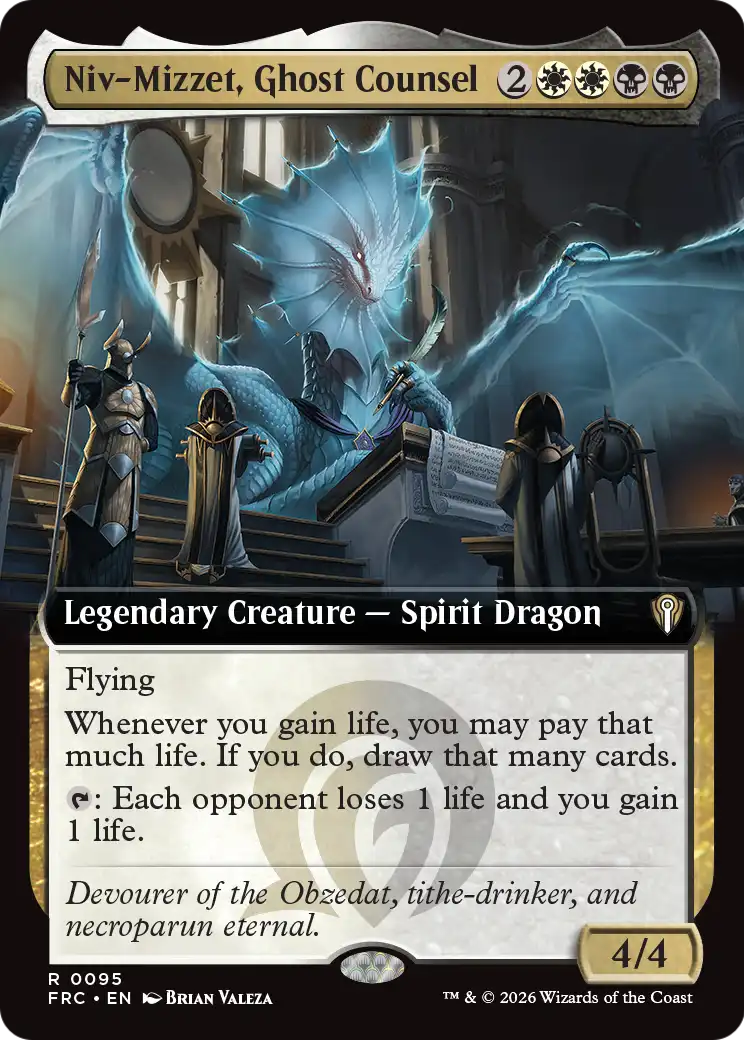 Niv-Mizzet, Ghost Counsel (Extended Art) [Reality Fracture Commander] | Tacoma Games