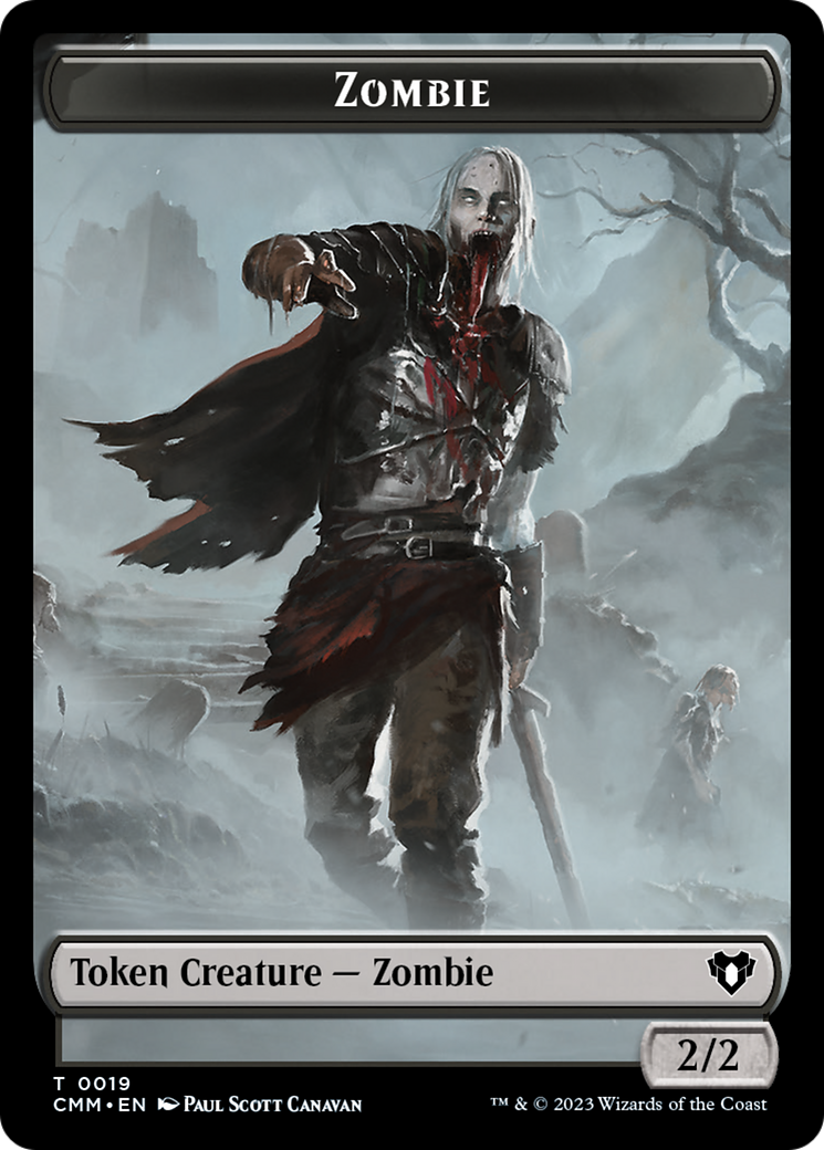 Zombie Token (19) [Commander Masters Tokens] | Tacoma Games