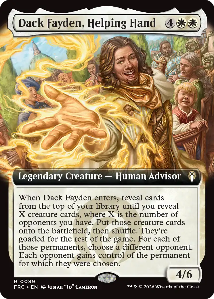 Dack Fayden, Helping Hand (Extended Art) [Reality Fracture Commander] | Tacoma Games