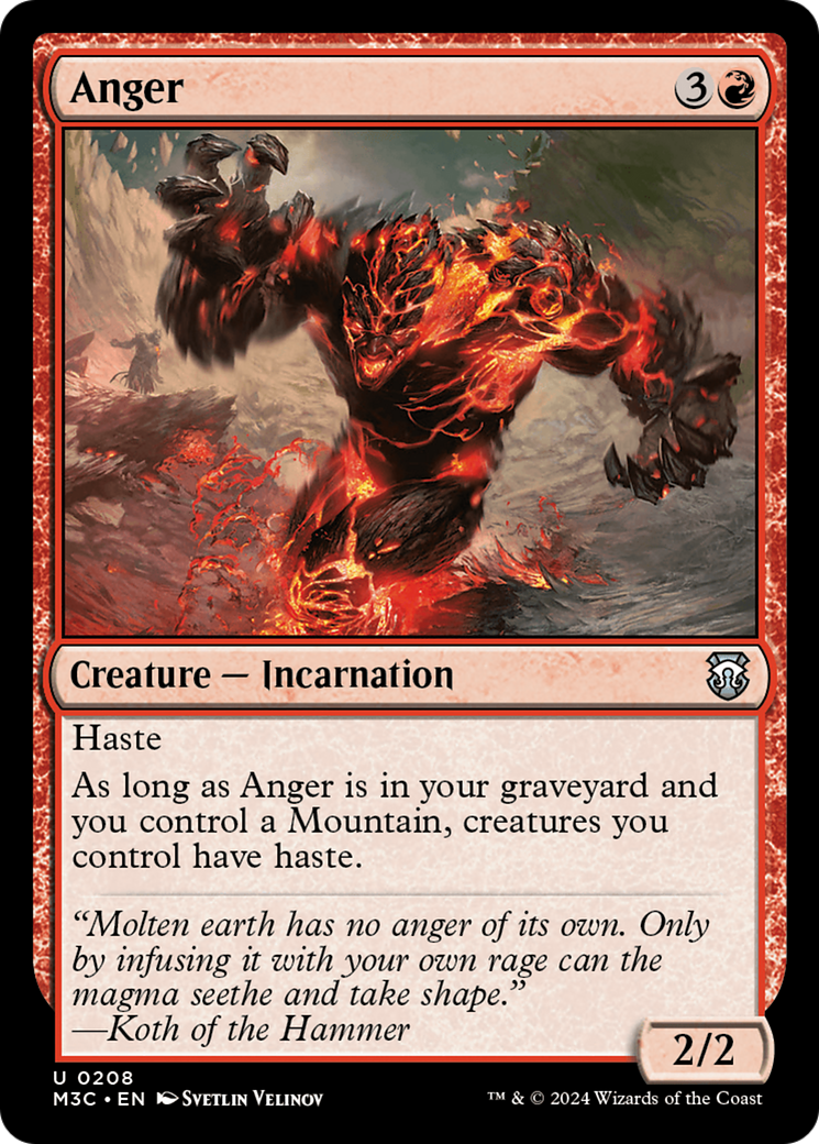 Anger (Ripple Foil) [Modern Horizons 3 Commander] | Tacoma Games