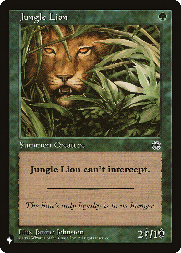 Jungle Lion [The List] | Tacoma Games