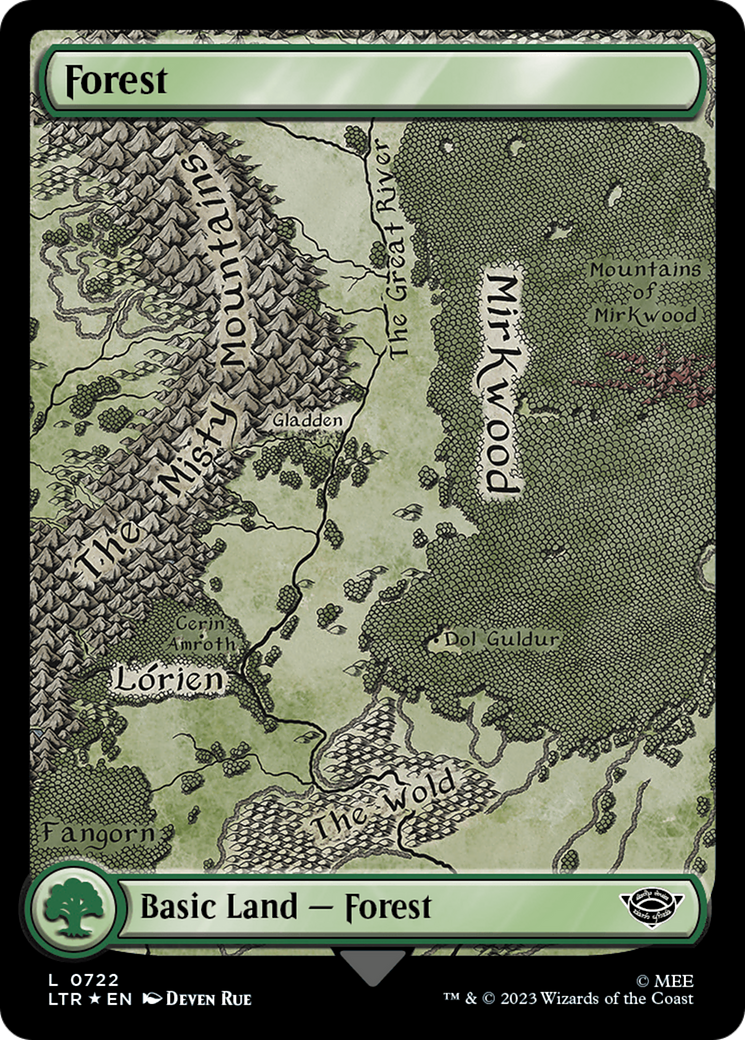 Forest (0722) (Surge Foil) [The Lord of the Rings: Tales of Middle-Earth] | Tacoma Games