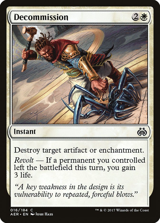 Decommission [Aether Revolt] | Tacoma Games