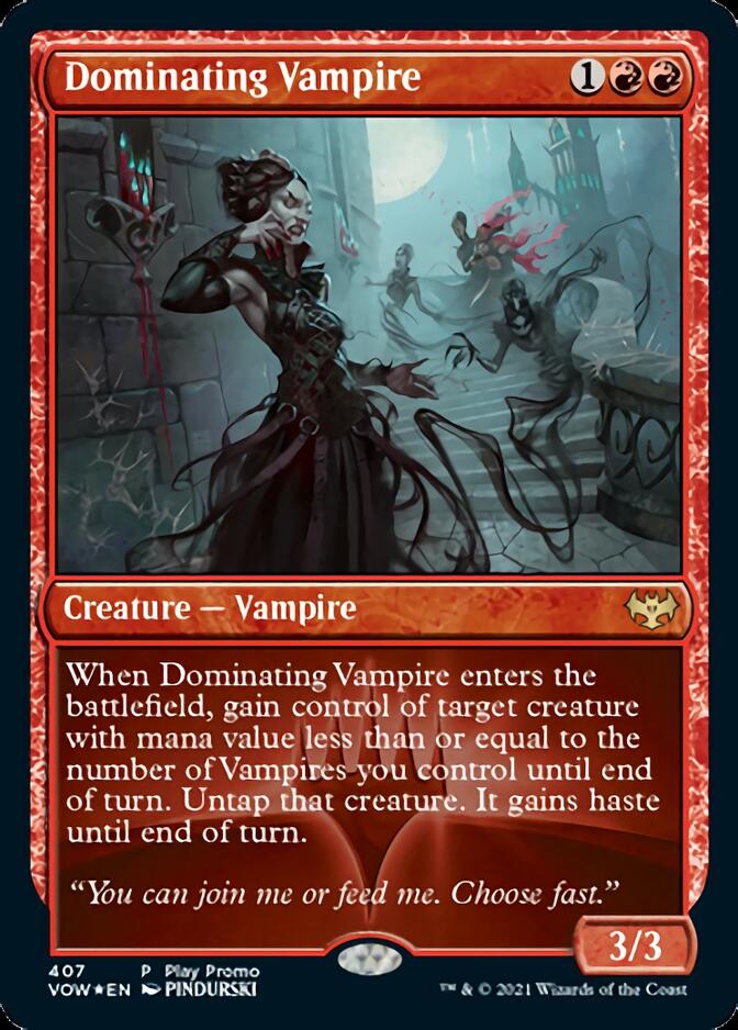 Dominating Vampire (Play Promo) [Innistrad: Crimson Vow Promos] | Tacoma Games