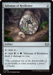 Talisman of Resilience [Duskmourn: House of Horror Commander] | Tacoma Games