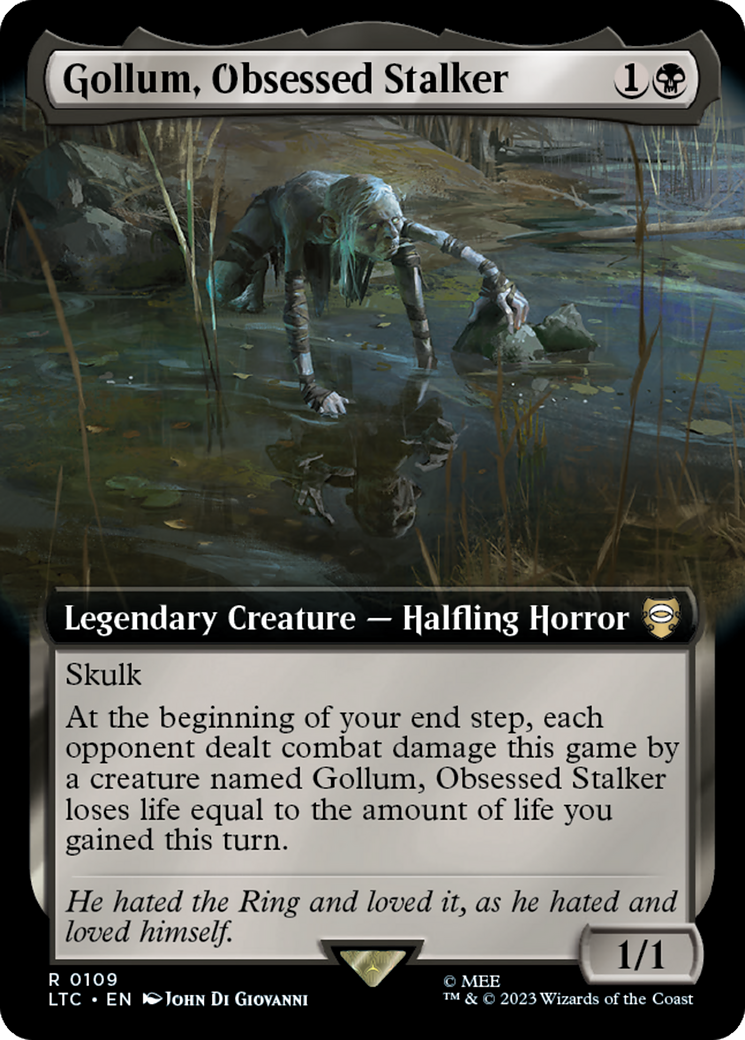 Gollum, Obsessed Stalker (Extended Art) [The Lord of the Rings: Tales of Middle-Earth Commander] | Tacoma Games