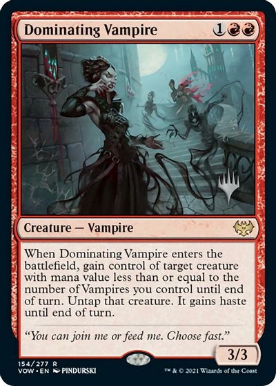 Dominating Vampire (Promo Pack) [Innistrad: Crimson Vow Promos] | Tacoma Games