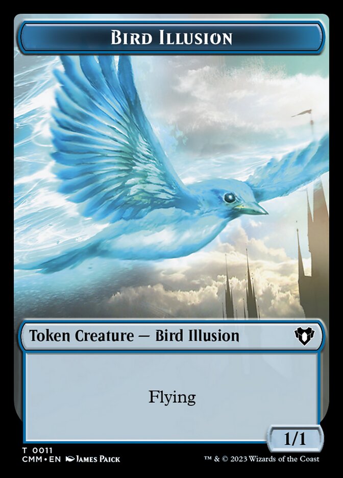 Thopter // Bird Illusion Double-Sided Token [Commander Masters Tokens] | Tacoma Games