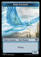 Treasure // Bird Illusion Double-Sided Token [Commander Masters Tokens] | Tacoma Games