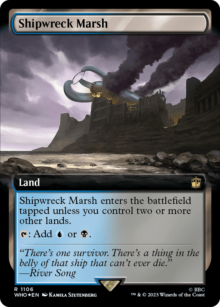 Shipwreck Marsh (Extended Art) (Surge Foil) [Doctor Who] | Tacoma Games