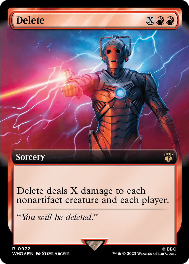 Delete (Extended Art) (Surge Foil) [Doctor Who] | Tacoma Games