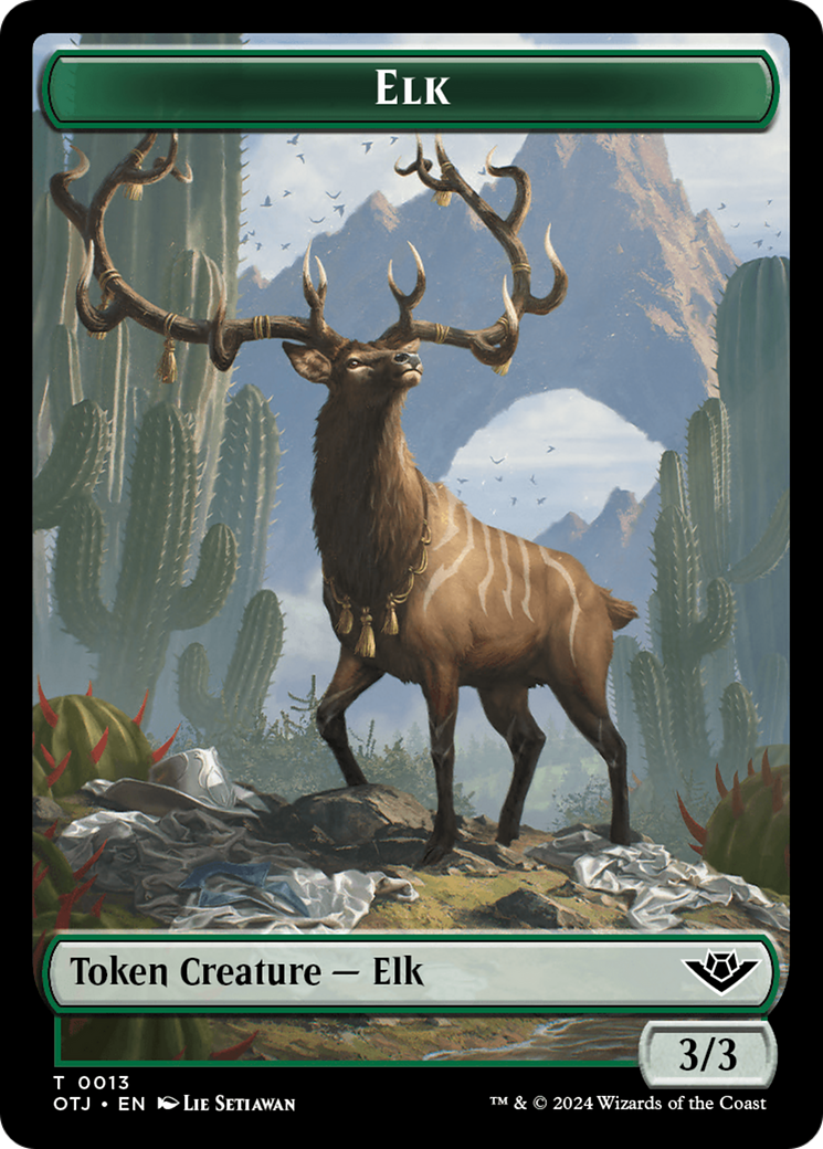 Elk // Plot Double-Sided Token [Outlaws of Thunder Junction Tokens] | Tacoma Games