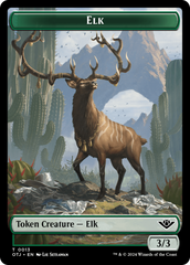 Mercenary // Elk Double-Sided Token [Outlaws of Thunder Junction Tokens] | Tacoma Games