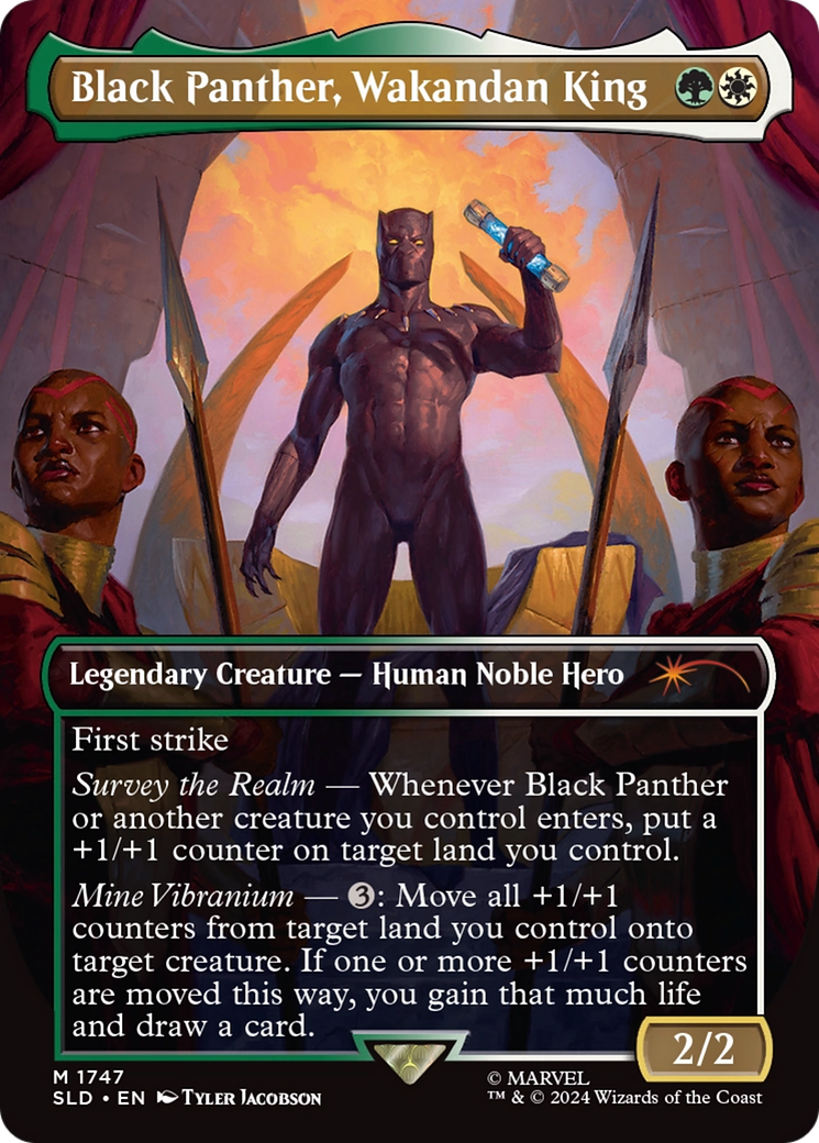 Black Panther, Wakandan King (Rainbow Foil) [Secret Lair Drop Series] | Tacoma Games