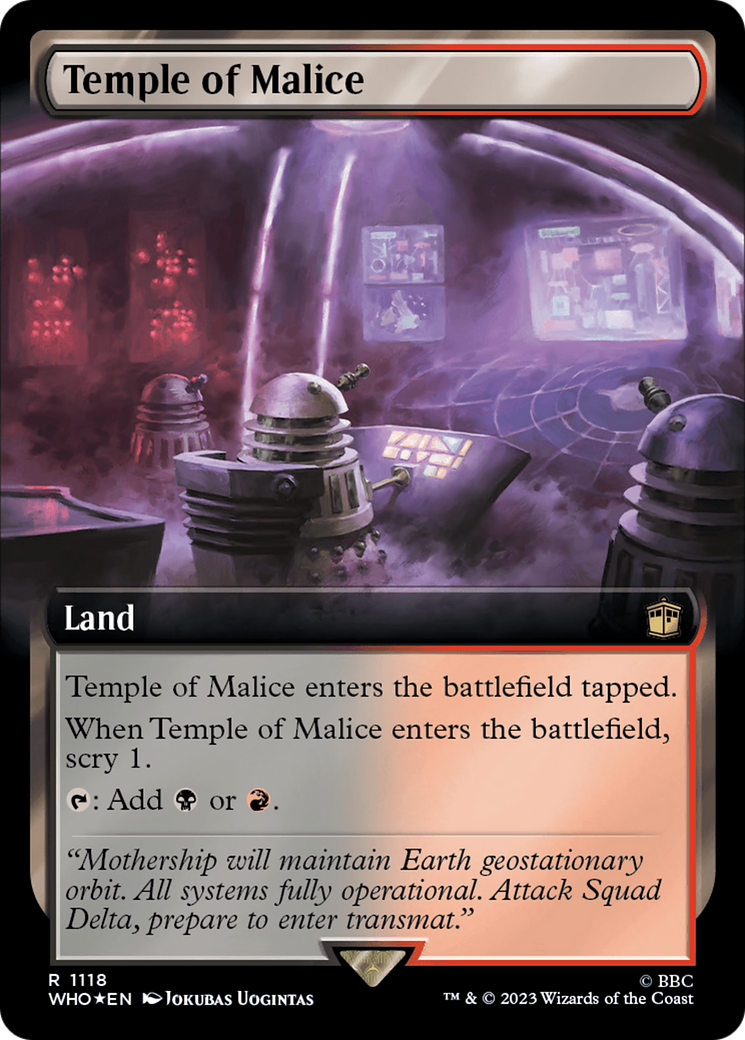 Temple of Malice (Extended Art) (Surge Foil) [Doctor Who] | Tacoma Games