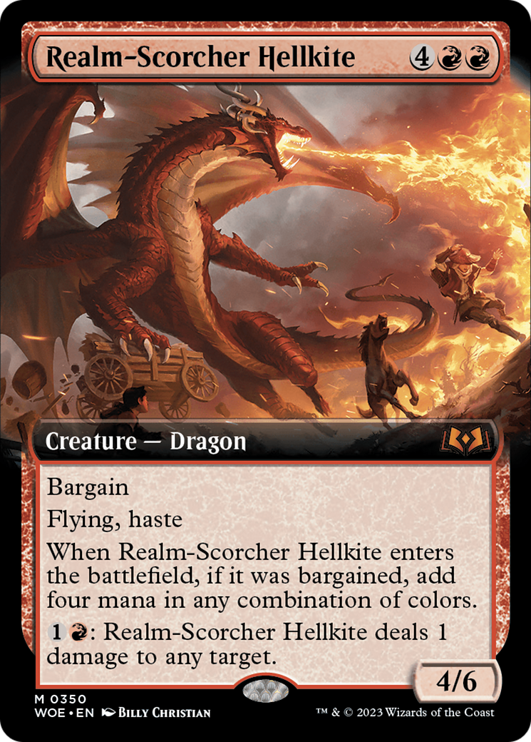 Realm-Scorcher Hellkite (Extended Art) [Wilds of Eldraine] | Tacoma Games