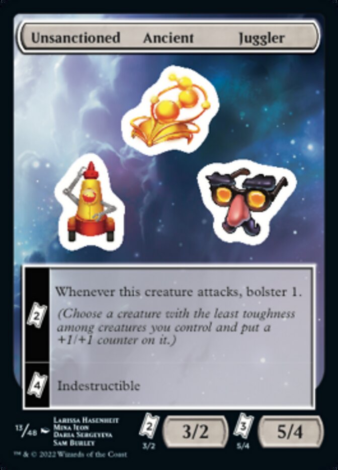 Unsanctioned Ancient Juggler [Unfinity Stickers] | Tacoma Games