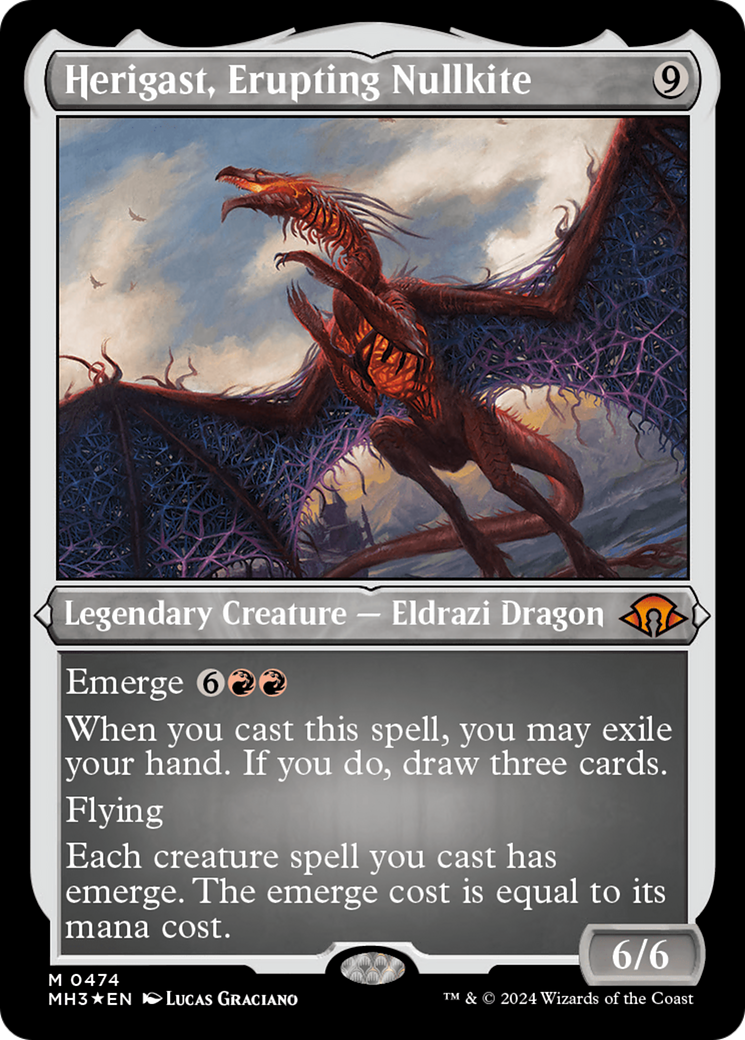 Herigast, Erupting Nullkite (Foil Etched) [Modern Horizons 3] | Tacoma Games