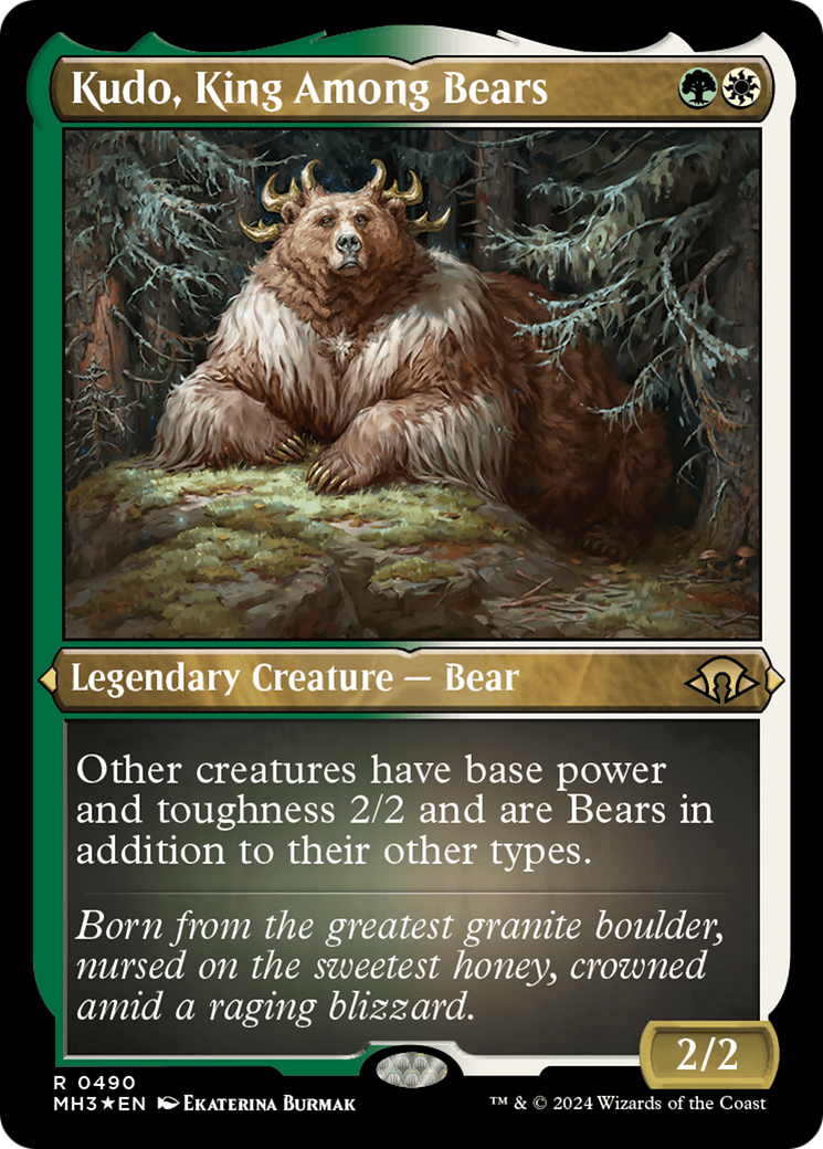 Kudo, King Among Bears (Foil Etched) [Modern Horizons 3] | Tacoma Games