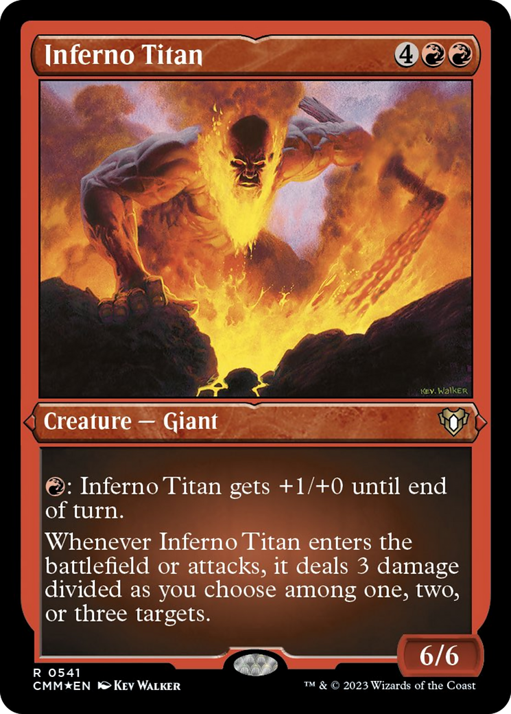 Inferno Titan (Foil Etched) [Commander Masters] | Tacoma Games