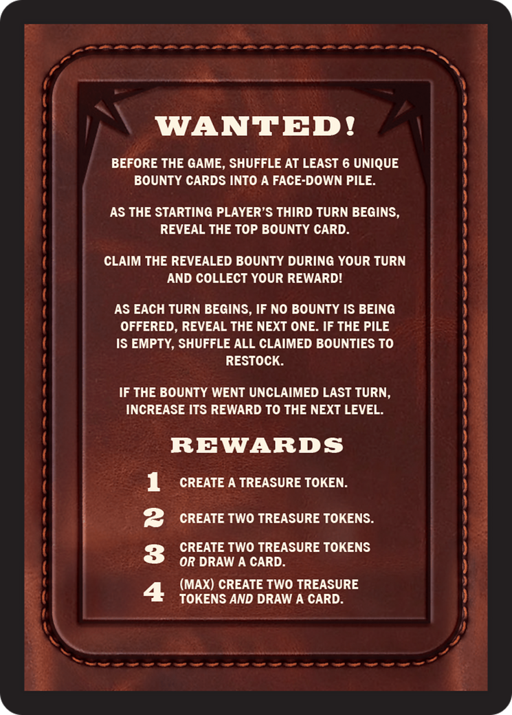 Bounty: The Outsider // Bounty Rules Double-Sided Token [Outlaws of Thunder Junction Commander Tokens] | Tacoma Games