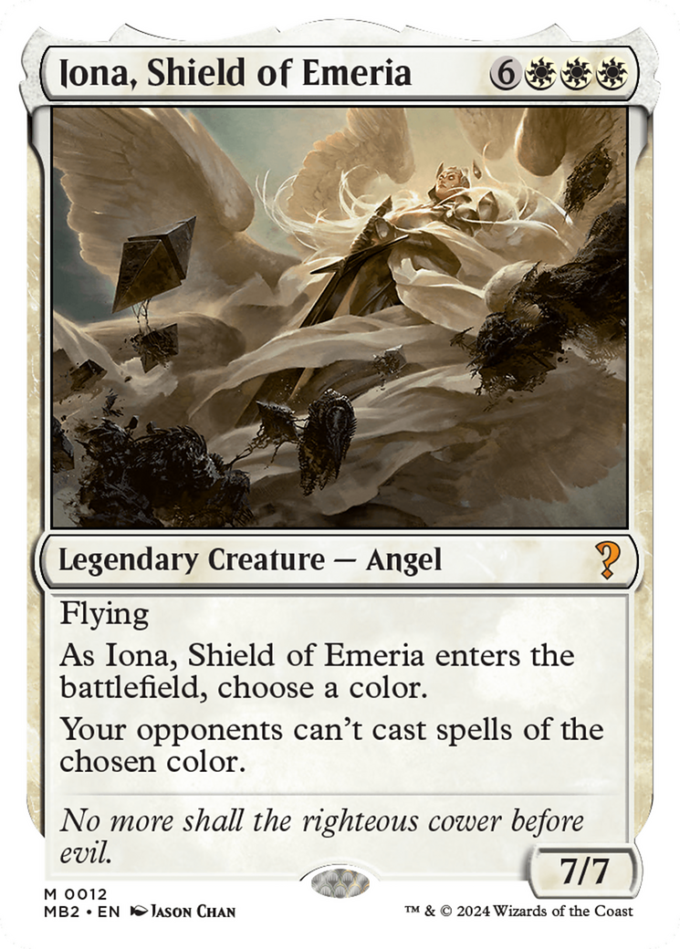 Iona, Shield of Emeria (White Border) [Mystery Booster 2] | Tacoma Games