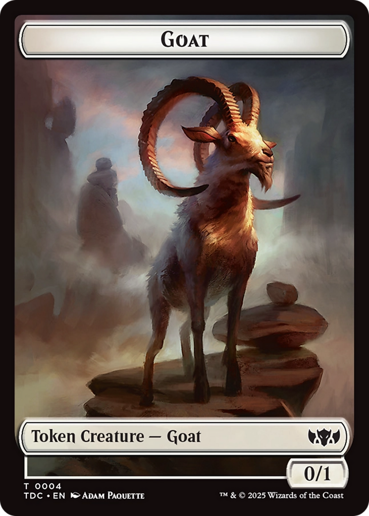 Plant // Goat Double-Sided Token [Tarkir: Dragonstorm Commander Tokens] | Tacoma Games