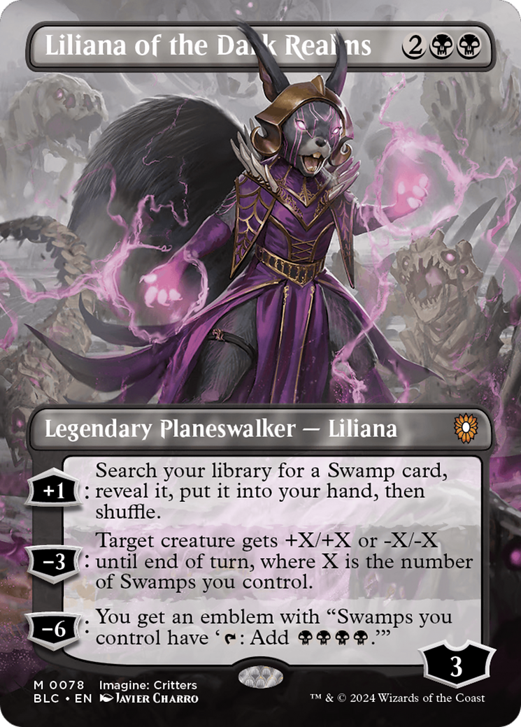 Liliana of the Dark Realms (Borderless) [Bloomburrow Commander] | Tacoma Games