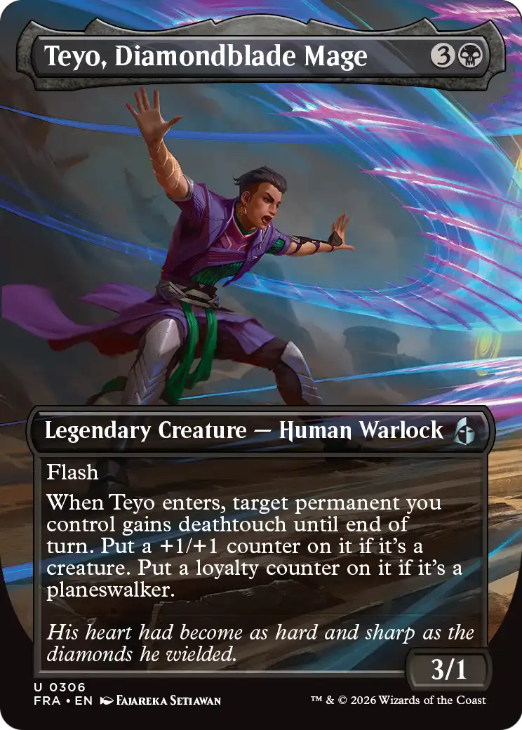 Teyo, Diamondblade Mage (Borderless) [Reality Fracture] | Tacoma Games