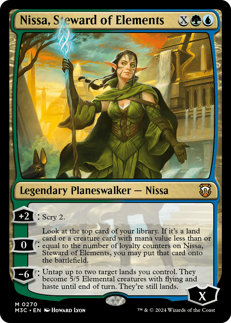 Nissa, Steward of Elements (Ripple Foil) [Modern Horizons 3 Commander] | Tacoma Games