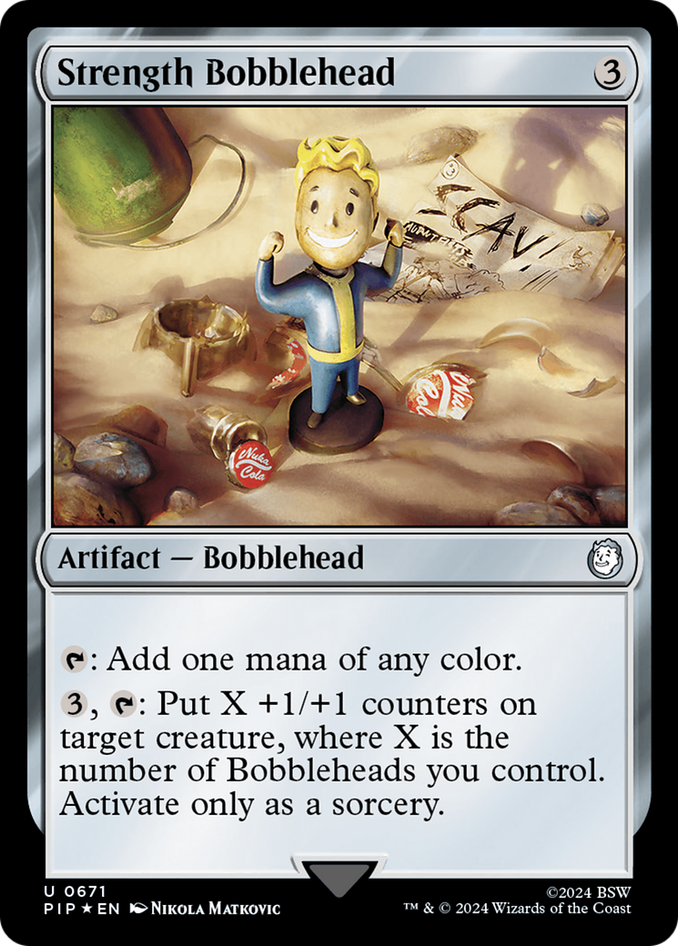 Strength Bobblehead (Surge Foil) [Fallout] | Tacoma Games