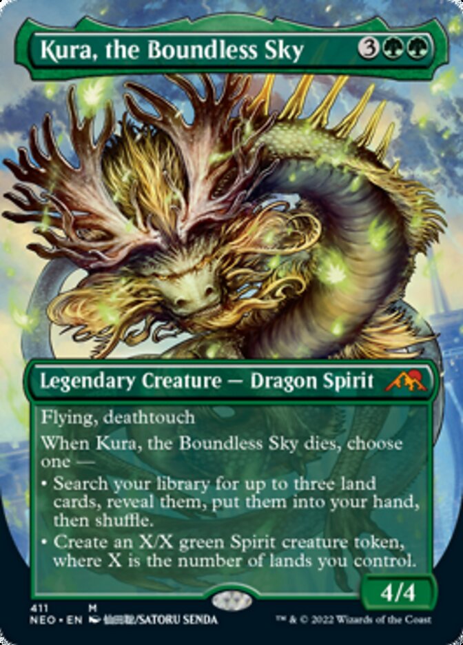 Kura, the Boundless Sky (Borderless Alternate Art) [Kamigawa: Neon Dynasty] | Tacoma Games