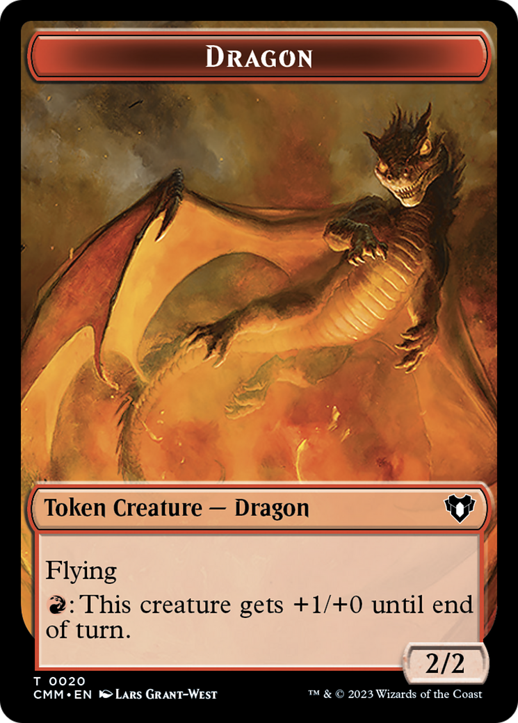 Servo // Dragon (0020) Double-Sided Token [Commander Masters Tokens] | Tacoma Games