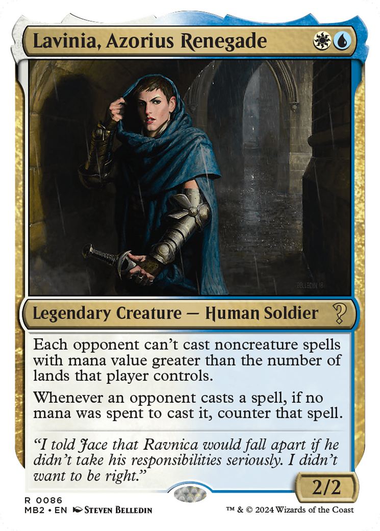 Lavinia, Azorius Renegade (White Border) [Mystery Booster 2] | Tacoma Games