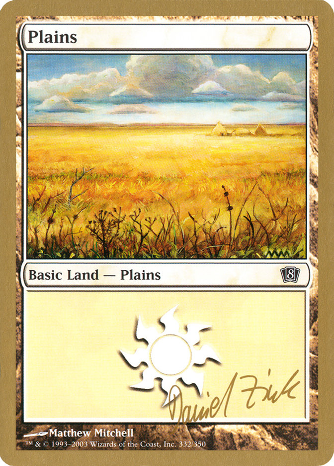 Plains (dz332) (Daniel Zink) [World Championship Decks 2003] | Tacoma Games