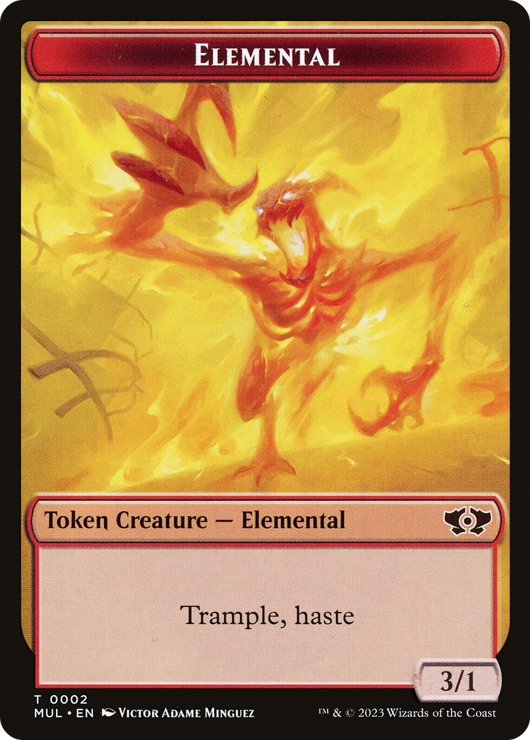 Elemental (02) // Teferi's Talent Emblem Double-Sided Token [March of the Machine Commander Tokens] | Tacoma Games