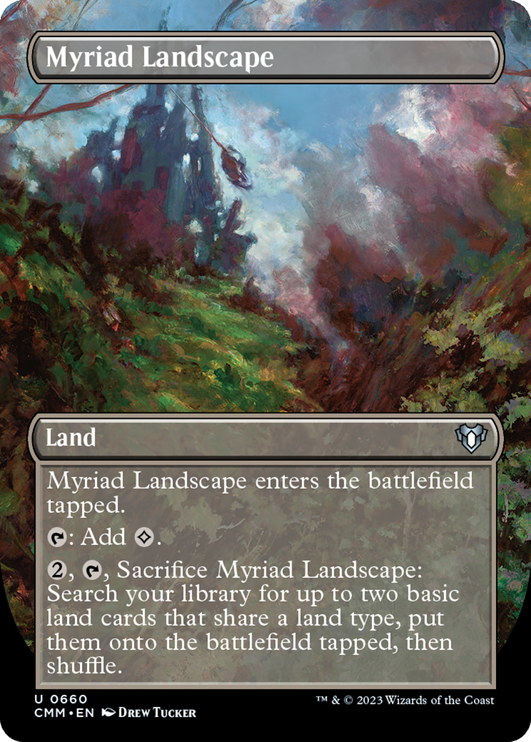 Myriad Landscape (Borderless Alternate Art) [Commander Masters] | Tacoma Games