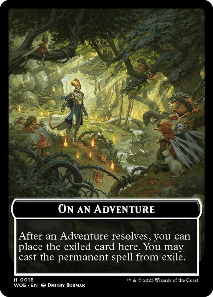 On an Adventure Emblem [Wilds of Eldraine Tokens] | Tacoma Games
